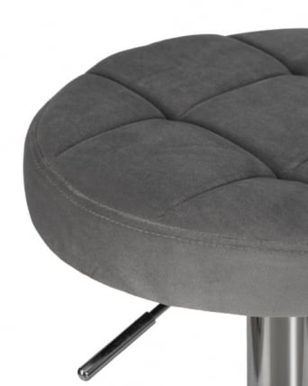 Табурет барный ДОБРИН БРУНО (серый велюр (МДЖ9-75)) 2 шт / DOBRIN BRUNO (MJ9-75))_3