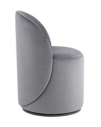 Пуф Loreen вращающийся велюр Серый_2