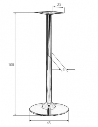 Подстолье барное DOBRIN ALAN HIGH BLACK_5