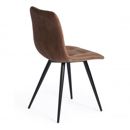 Стул CHILLY (mod. 7095-1) ткань/металл, 45x53х88 см, высота до сиденья 50 см, коричневый barkhat 12/черный_2