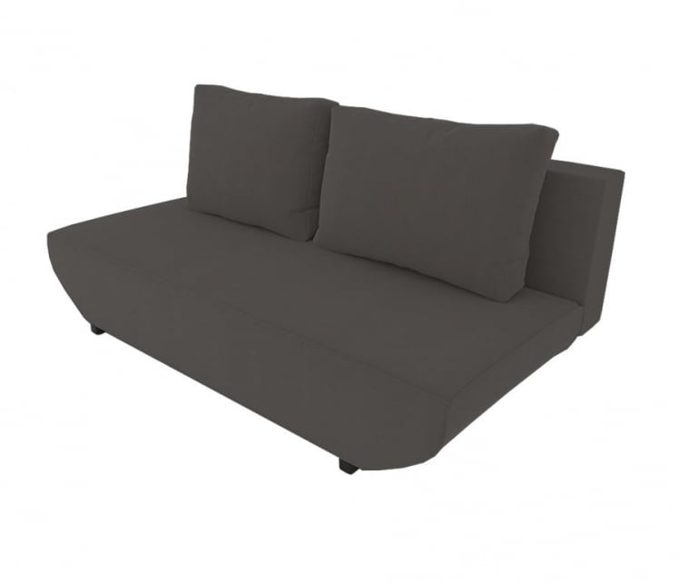 Диван Классик Мини без подлокотников (Berhouse) Цвет фасада: Темно серый Велюто 32; Тип: Прямой; Материал фасада: Металл/Велюр_0