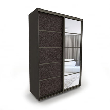 Шкаф-купе 2-х дверный Акцент-Квадро КЛ 1000х600 Венге/Бронза_0