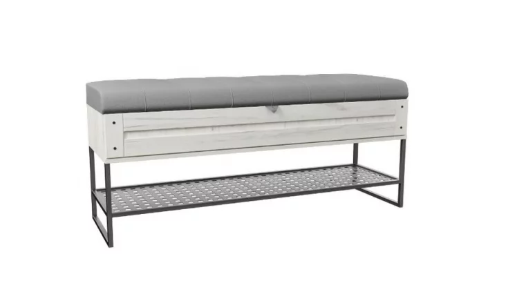 Скамья 1190 Сидней ЛД 672.070.000 Дуб Крафт Белый Серый_0