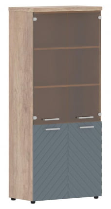 Шкаф комбинированный с топом Torr LUX TLHC 85.2 Дуб Каньон Серо-голубой_0