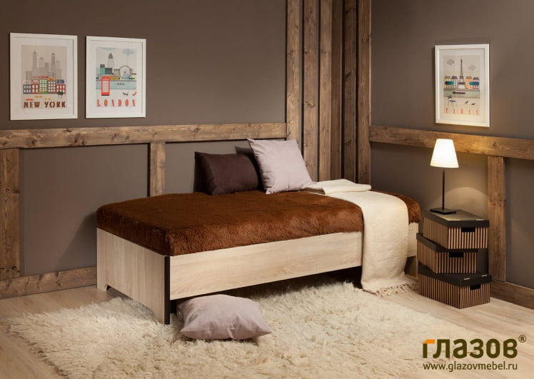 Кровать ЭКО композиция 2 ЭКО Дуб сонома_0