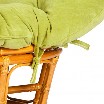 Диван MAMASAN/МАМАСАН 23/02 W /с подушкой/ подушка 182х119 см, 169х102х80 см, Pecan (орех), флок, олива, 23_10