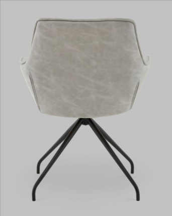 Кресло вращающееся Кимберли рогожка/замша серый_3