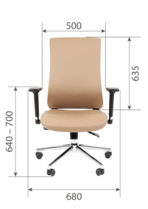 Офисное кресло CHAIRMAN 500 LUX БП экокожа Бежевый_12