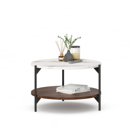 Стол журнальный 500 Вилена ЛД 138.160.000 Орех/Монте Белый_0