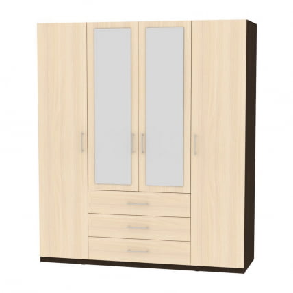 Шкаф распашный R-198х180х60-3-M(Венге-ДМ)_0