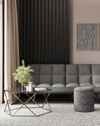 Пуф с ящиком Hive S букле черный меланж_6