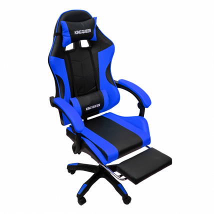 Кресло 1209-1 KINGQUEEN, цвет черный/синий, 1209-1-black-blue-mass_3