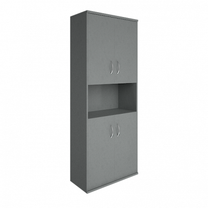 Шкаф высокий широкий Riva А.СТ-1.5 Серый_0