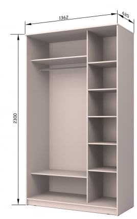 Шкаф-купе Хит-23-14-77 Лондон Аруба Венге_1