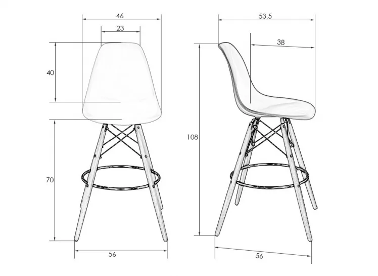 Стул барный ДОБРИН ДСВ БАР Мозаика / DOBRIN DSW BAR_7