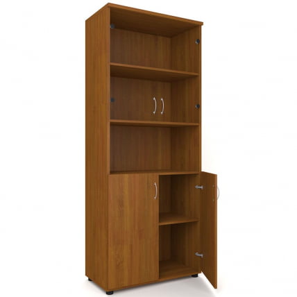 Шкаф для документов с прозрачными стеклами Р.Ш-4СБ Ясень светлый_1