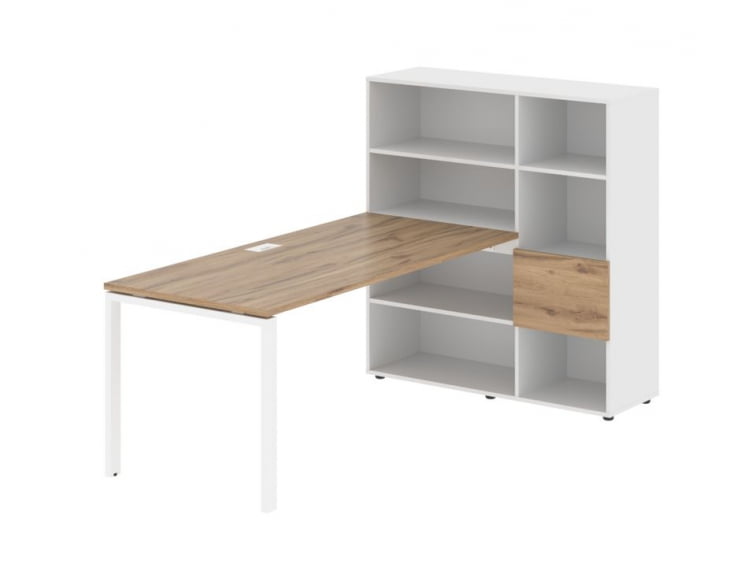 Рабочая станция EDIS EURST 1217 Дуб Денвер светлый Белый Белый_0