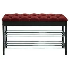 Банкетка Грейс Орех Бордовый_1