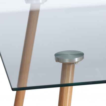 Стол SOPHIA (mod. 5003) металл/стекло (8мм), 110 х 80 х 75 см, бук/прозрачный_3