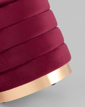 Пуф Франсис с ящиком велюр Винный_5