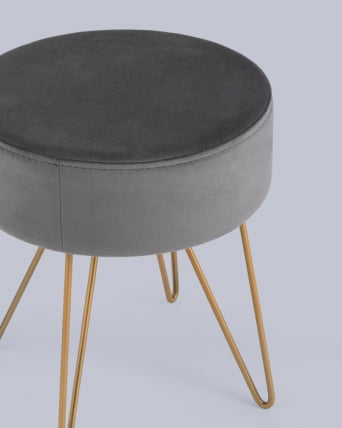 Пуф Спейси велюр Серый_4