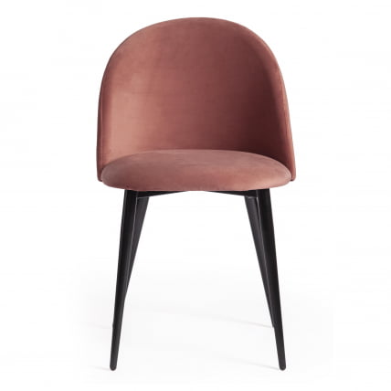 Стул MONRO (mod. 710) ткань/металл, 56х51х80 см, высота до сиденья 47 см, коралловый barkhat 15 /черный_4