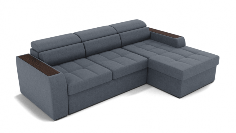 Диван Манчестер (ЗР) Цвет фасада: Серый; Тип: Левый/правый; Материал фасада: Металл/Велюр_0