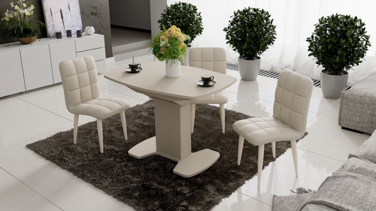 Стул Франк ДП 2-17 Капучино матовый Кожзам бежевый_1