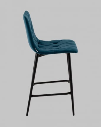 Стул полубарный Одди Diamond велюр синий_4