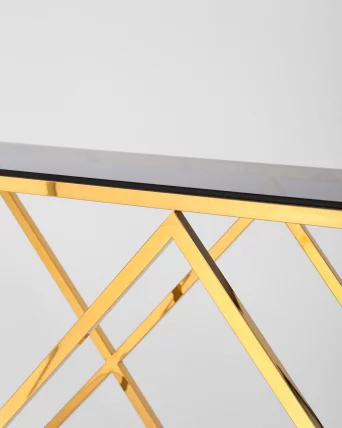 Консоль ИНСИГНИЯ 120x40 Золото стекло smoke_3