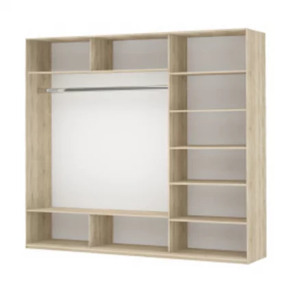 Шкаф-купе трехдверный Прайм 1800 Зеркало/Зеркало/Зеркало Белый снег_1