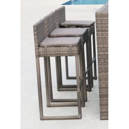 Плетеный барный стул Y390G-W78 Grey_0