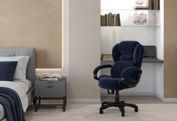 Кресло руководителя CHAIRMAN 434 HOME велюр Синий_6