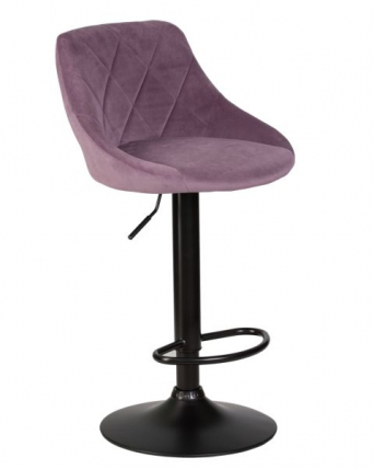 Стул барный DOBRIN LOGAN BLACK (пудрово-сиреневый велюр (MJ9-52)) 2 шт_2