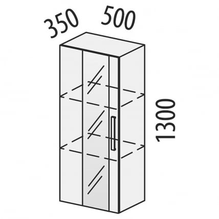 Шкаф-витрина малый (лев/прав) Николь 603.07_8