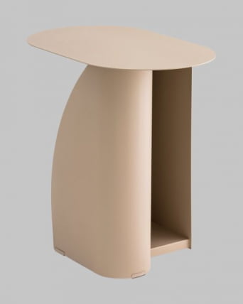 Журнальный столик Yvaine металл бежевый_4