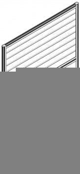 Перегородка со стеклом 1300 мм RAND RP130SG160 Легно темный_0