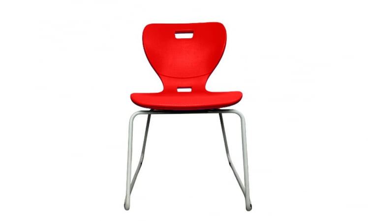 Стул универсального назначения АУРА Л (рост 6) Красный/Каркас серый / AURA L_2