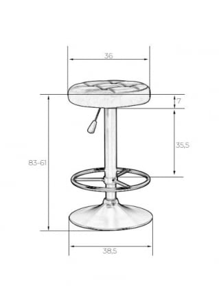 Табурет барный ДОБРИН БРУНО (белый) 2 шт / DOBRIN BRUNO_3