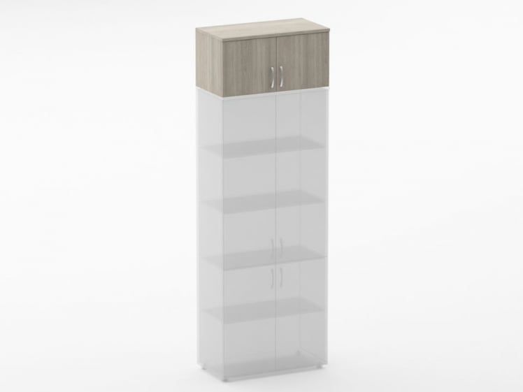 Антресоль широкая Glassy 6.04.131 Дуб сантана светлый_0