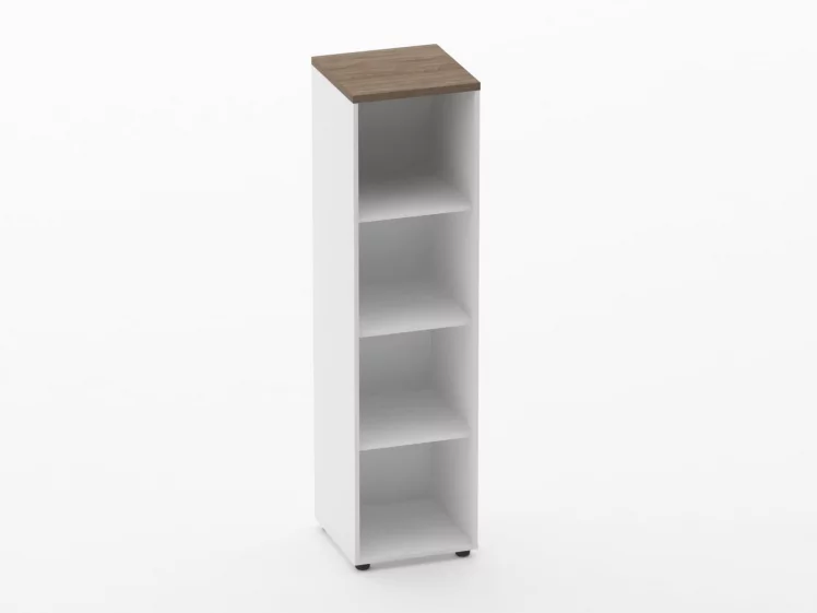 Шкаф 3 узкий открытый Deka 10.16.10 Дуб Верцаска/Белый_0