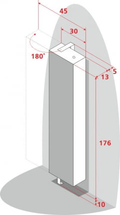 Поворотный шкаф в белом стекле Lupo White Белый_4