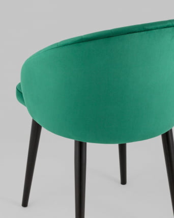 Стул с подлокотниками Брюссель велюр Зеленый_4