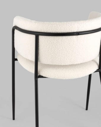 Стул Нэлли ткань букле Белый_5