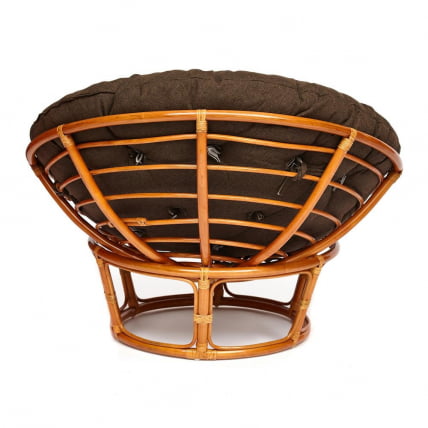 Кресло PAPASAN 23/01 W /с подушкой/ диаметр подушки 125 см, 115х101х104 см, Cognac (коньяк), ткань Коричневый, 3М7-147_2