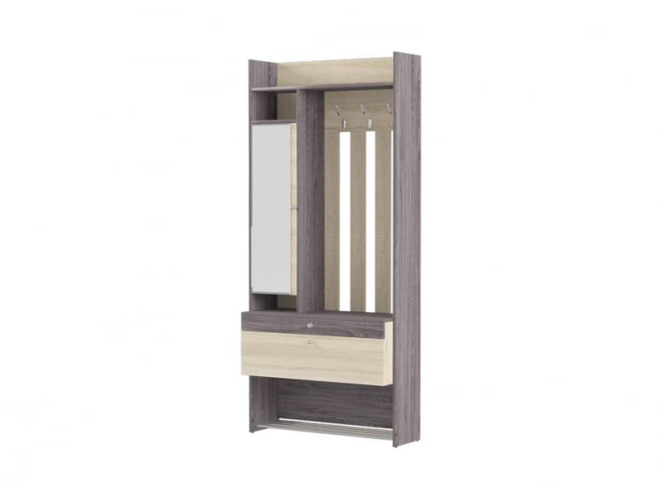 Прихожая Гретта 2 Дуб Сонома Ясень черный_0