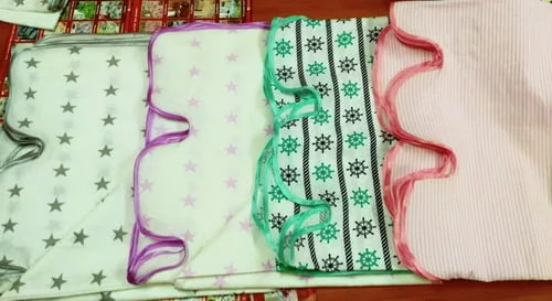 Балдахин для кроватки зигзаг бирюза на белом_1