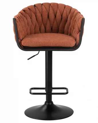 Стул барный DOBRIN LEON Оранжевая ткань LAR 275-27_5