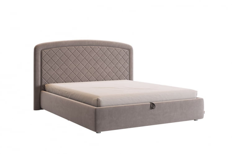 Кровать 1.6 Сильва 2 с подъем. механизмом ZP.KM1.6-18 какао (велюр)_0