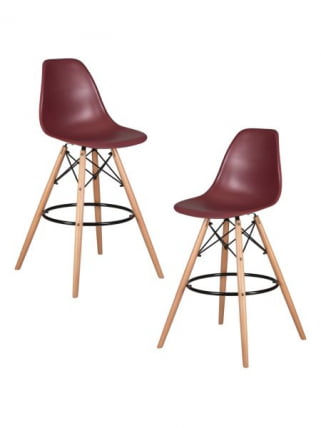 Стул барный ДОБРИН ДСВ БАР (ножки светлый бук, цвет сливовый (Р-13)) 2 шт / DOBRIN DSW BAR (R-13))_0